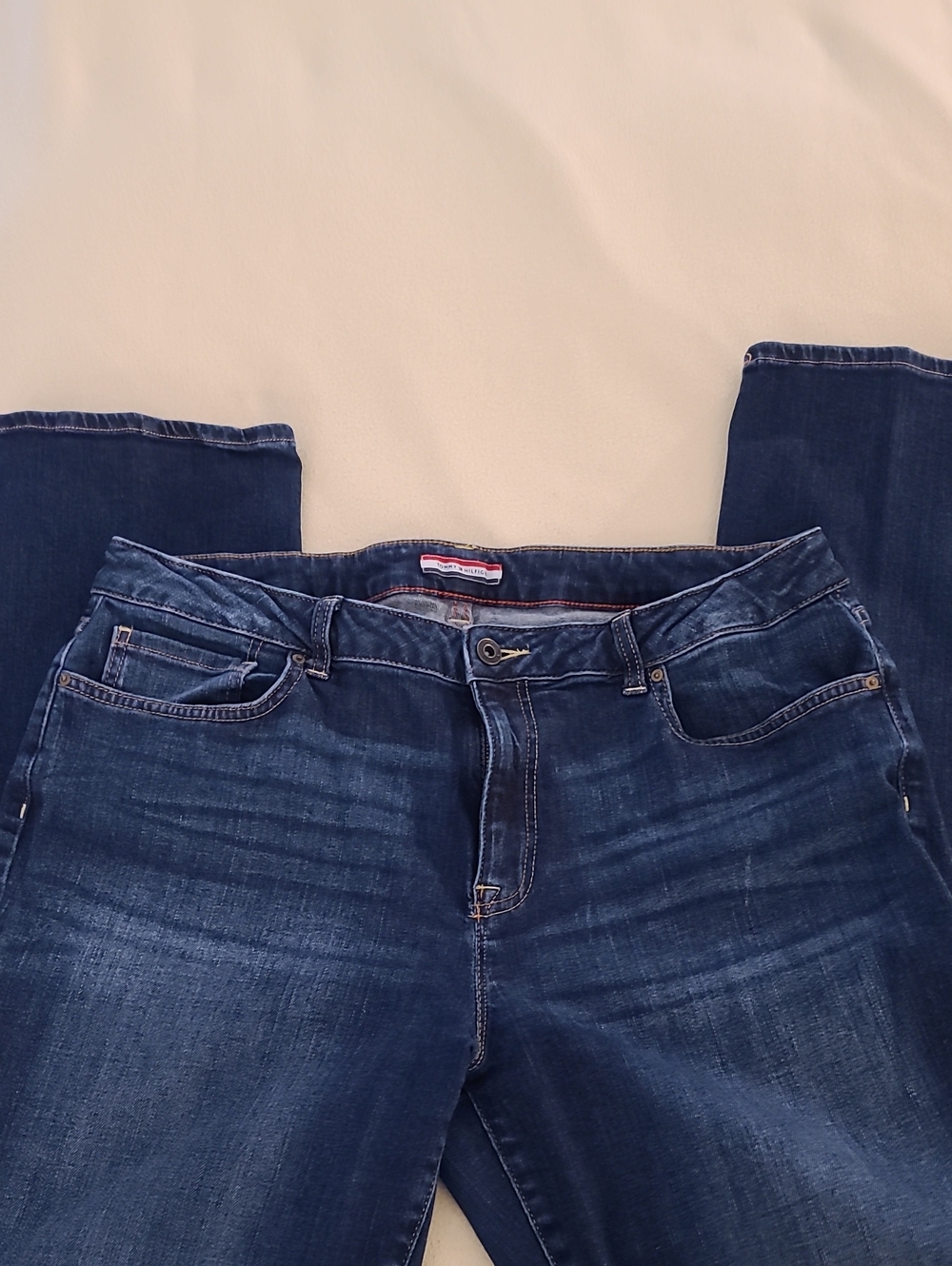 Tommy Hilfiger Women's Straight Leg Jeans - Dark Blue Wash